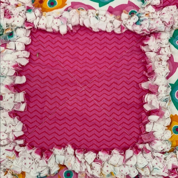 Colorful Patchwork Baby Rag Quilt - Picture 3 of 8